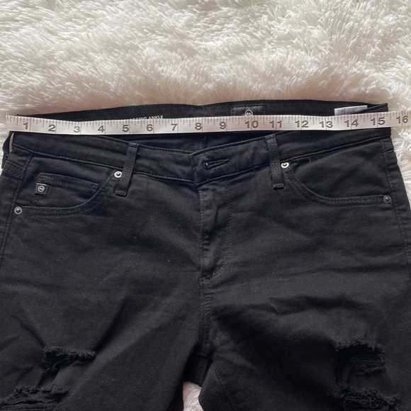 Adriano Goldschmied The Legging Ankle black distressed jeans 28R - Picture 4 of 10